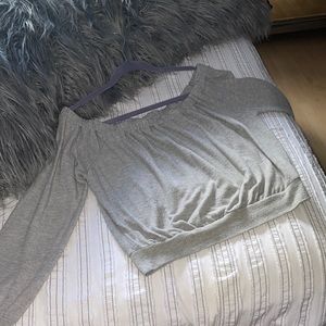 Off the shoulder Cropped Sweater